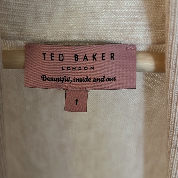 Tes Baker long wrap oatmeal sweater - Picture 2 of 7